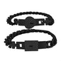 2 Pcs Lover Heart Lock for Key Bracelet Novelty Couple Bracelets Jewelry Decor G