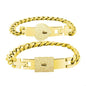 2 Pcs Lover Heart Lock for Key Bracelet Novelty Couple Bracelets Jewelry Decor G