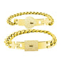 Romantic Couple Bracelets 2X/Set Stainless Steel Lover Heart Lock for Key Bracelet Attract Charms for Boyfriend Girlfrie